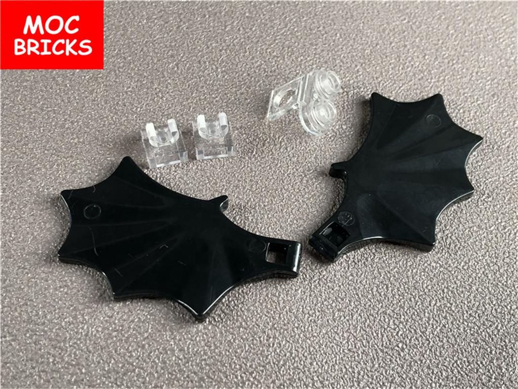 10pairs/lot MOC Bricks Wings Feathered Folded Spread Figure Body Part 11100 6133 Educational Building Blocks Kids Toys