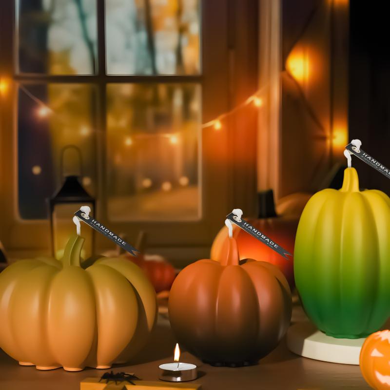 1/3Pcs Pumpkin Scented Candle Silicone Mold Diy Candle Making Handmade Autumn Theme Plant Resin Halloween Thanksgiving Decor