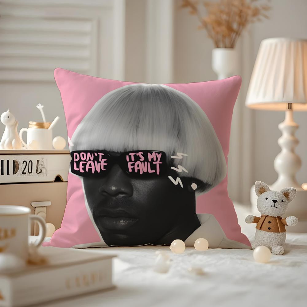 Cushion Cover Pattern Printed Pillowcase For Living Room Sofa Cushion Cover & Bedroom Decor T-Tyler The Creator Rapper