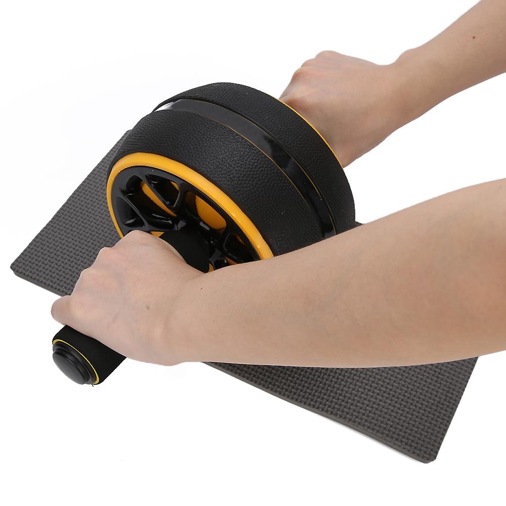 Abdomen Fitness Roller Household Detachable Handle Abdominal Exercise Equipment ToolYellow