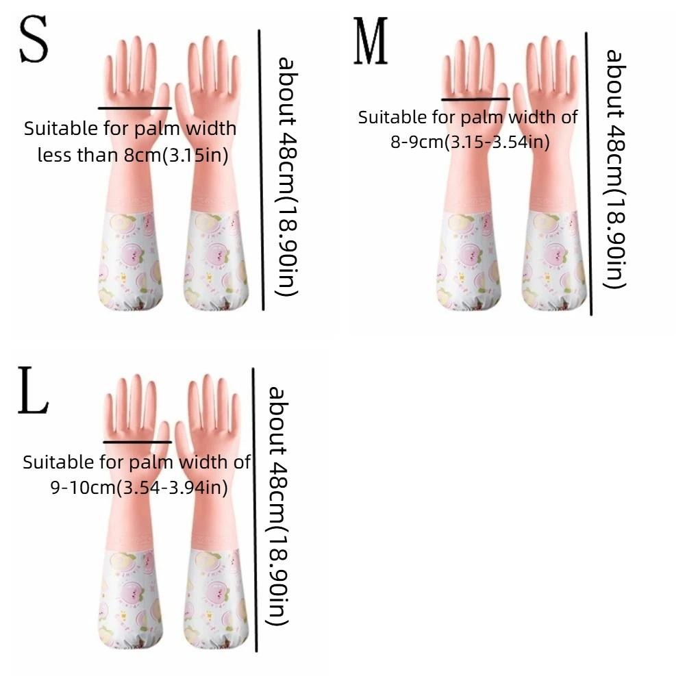 Waterproof Dishwashing Gloves Fleece Lined Scrubbing Gloves Winter Gloves  Outdoor Cleaning