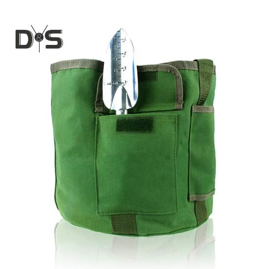 Garden Tools Bucket Bag Multiple Pockets 7.9 Gallons Large Capacity Waterproof Durable Canvas Gardening Organizer Tote