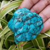 Natural Blue Turquoise Uncut Rough 380Ct CERTIFIED Loose Gemstone For Collection