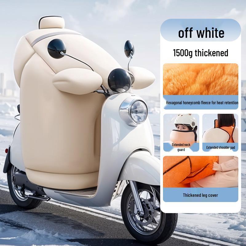 Electric Vehicle Winterproof Fleece-Lined Windshield & Battery Cover, 2024
