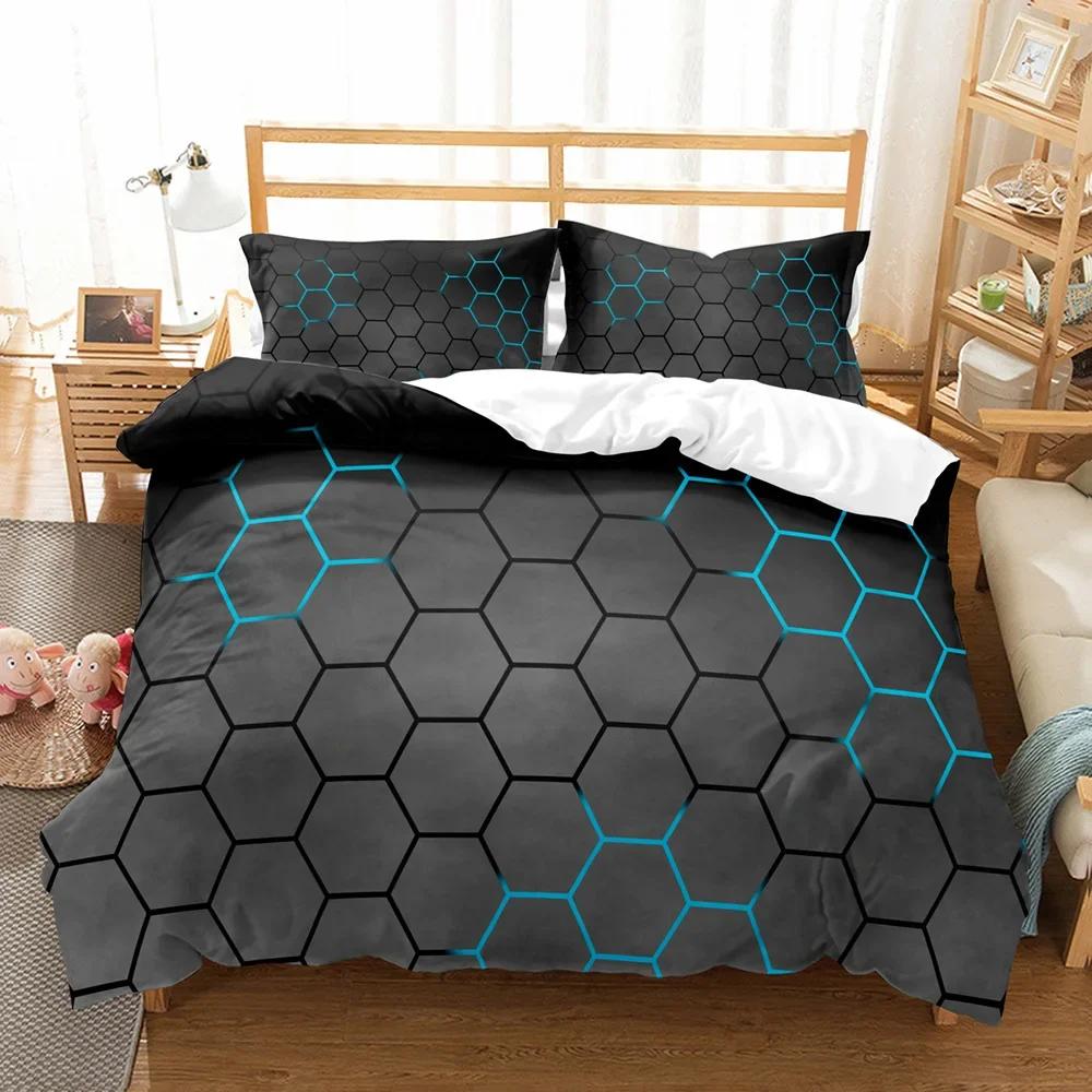 Comforter 3D Space Adult Bedding With King Comfortable And Elastic Home Textile Comforter Bedding Sets 2-3Pcs