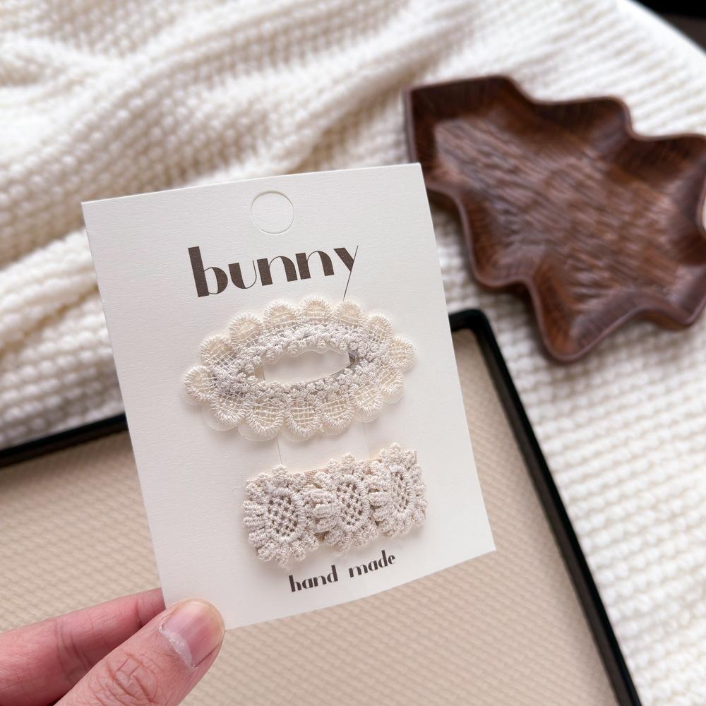 New Lace Coffee Flower Children's Hairpin Cute Girl Bangs Headgear Hairpin Retro Headwear Girls Kids Hair Accessories