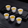 Suet jade teacup white porcelain tea drinking small cup ceramic single cup tea tasting cup 1 pack Dehua hospitality new Chinese style