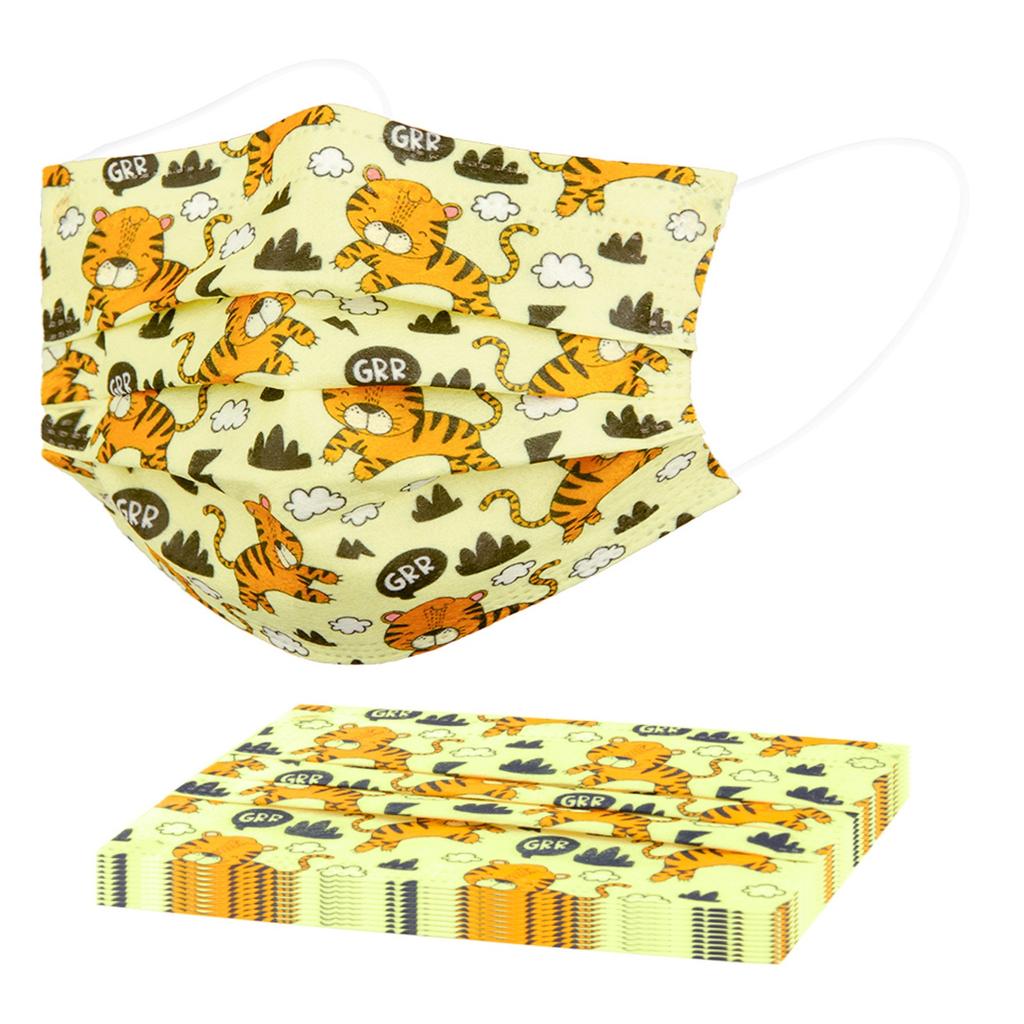 10PCS Children's Kids Disposable Face Mask Cute Print Facial 3Ply Masks