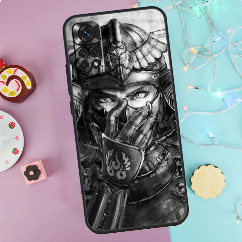 Japan The Samurai Ninja Case For Xiaomi Redmi Note 14 Pro 9 10 11 12 13 9S 10S 11S 12S Redmi 14C 10C 12C 13C Cover