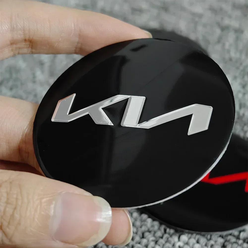 4 piezas 56mm 60mm Tapas de buje Cubierta de aluminio pegatina para KIA K3 K5 K7 K9 KX3 Magentis Cerato Forte Sportage R Soul Venga Sorento rtzup33
