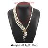 Pearl Multi-Layer Pearl Necklace Lock Bone Chain Elegant Zinc Zinc Alloy Pearl Necklace  Gift
