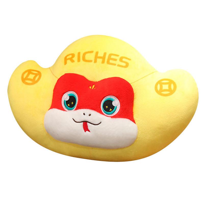 Adorable Year Of The Snake Plush Toy For Girls With Soft Short Plush Fabric 45cm