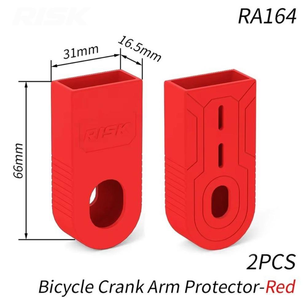 2pcs Flexible Bicycle Crank Arm Protector Shock Absorbing Crank Arm Cover Riding Gear