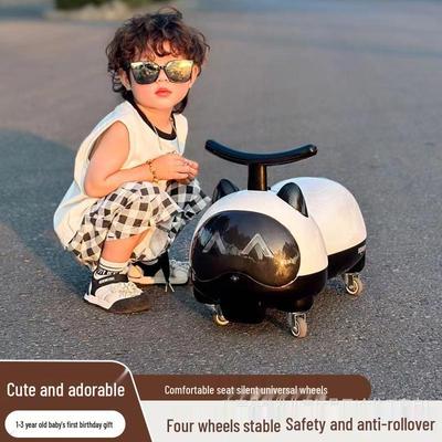 Cartoon Cat Twist Car for Kids (1-5 Years) - Silent Universal Wheels, Drift Capability