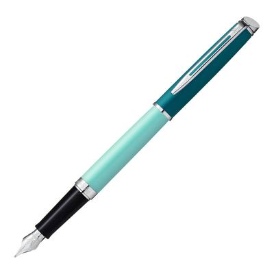 Official Waterman Metropolitan Essential Fountain Pen, Fine Nib, Green CT, 2190033, Luxury Brand, Gift, Officially Imported