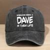 Vintage Trucker Hat Adjustable Vintage Style Trucker Hat Everyone Needs a Dave In Their Life Washed Baseball Cap