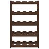 VidaXL Bottle Rack for 20 Bottles Brown Solid Pine Wood 373390