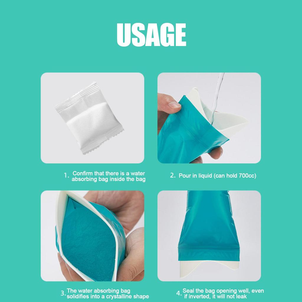 Urine Bags For Men Leak-Proof Urinal Camping Tool Potty Pee Urine Bottle For Travel Camping Car Queuing Traffic Jam Kids Patient