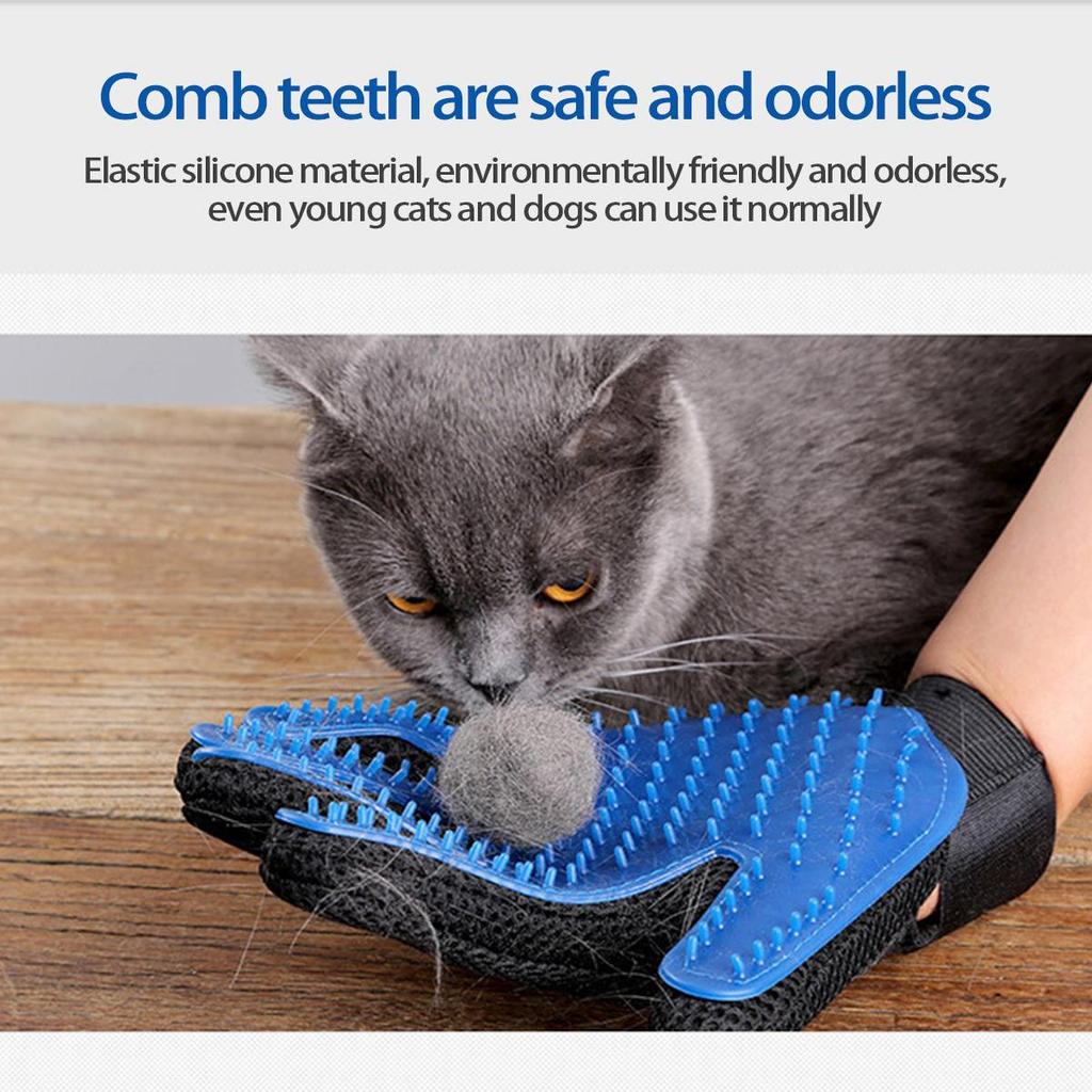 Pet Hair Remover Brush: Anti-Scratch Glove for Cats and Dogs, Gently Removes Floating Hair