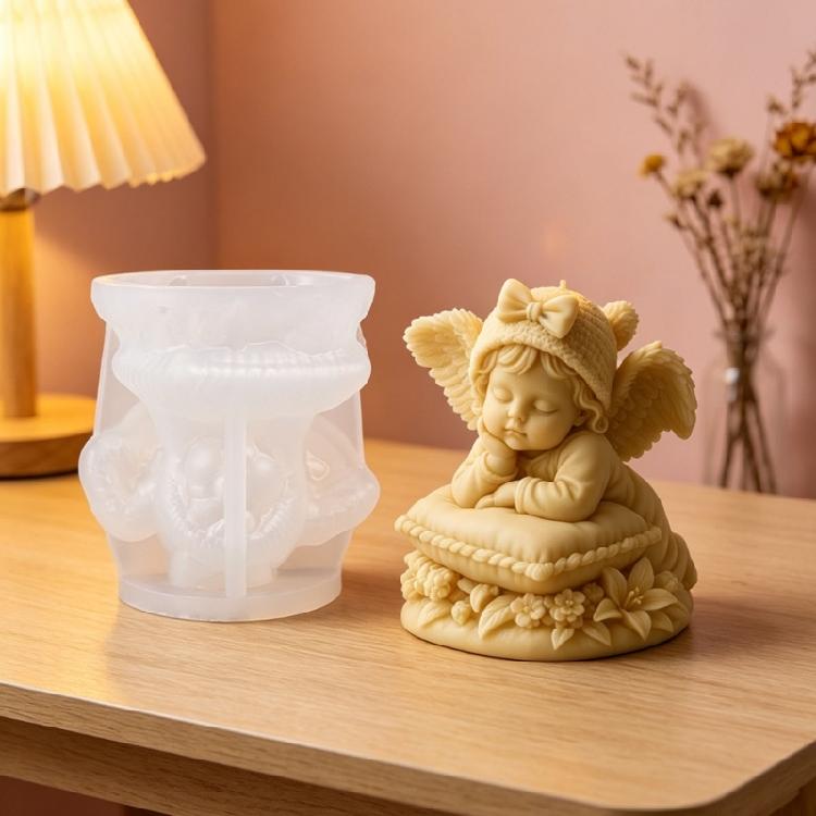 Baby Girl Figurine Candle Mould for Project Use, Resin Casting Mould for Decorative Craft Display Work and Styling Use