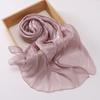 Shimmer Glitter Glitter Chiffon Shawl Elegant Pleated Glitter Shawl Flowy Hijab Shawl  for Women