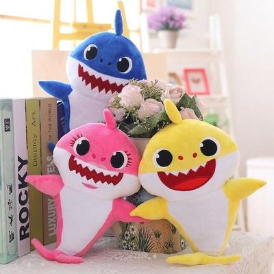 Shark Sing and Light Cartoon Baby Shark Stuffed Toys Kids Plush Toys Xmas Gifts for Children Kids GZW