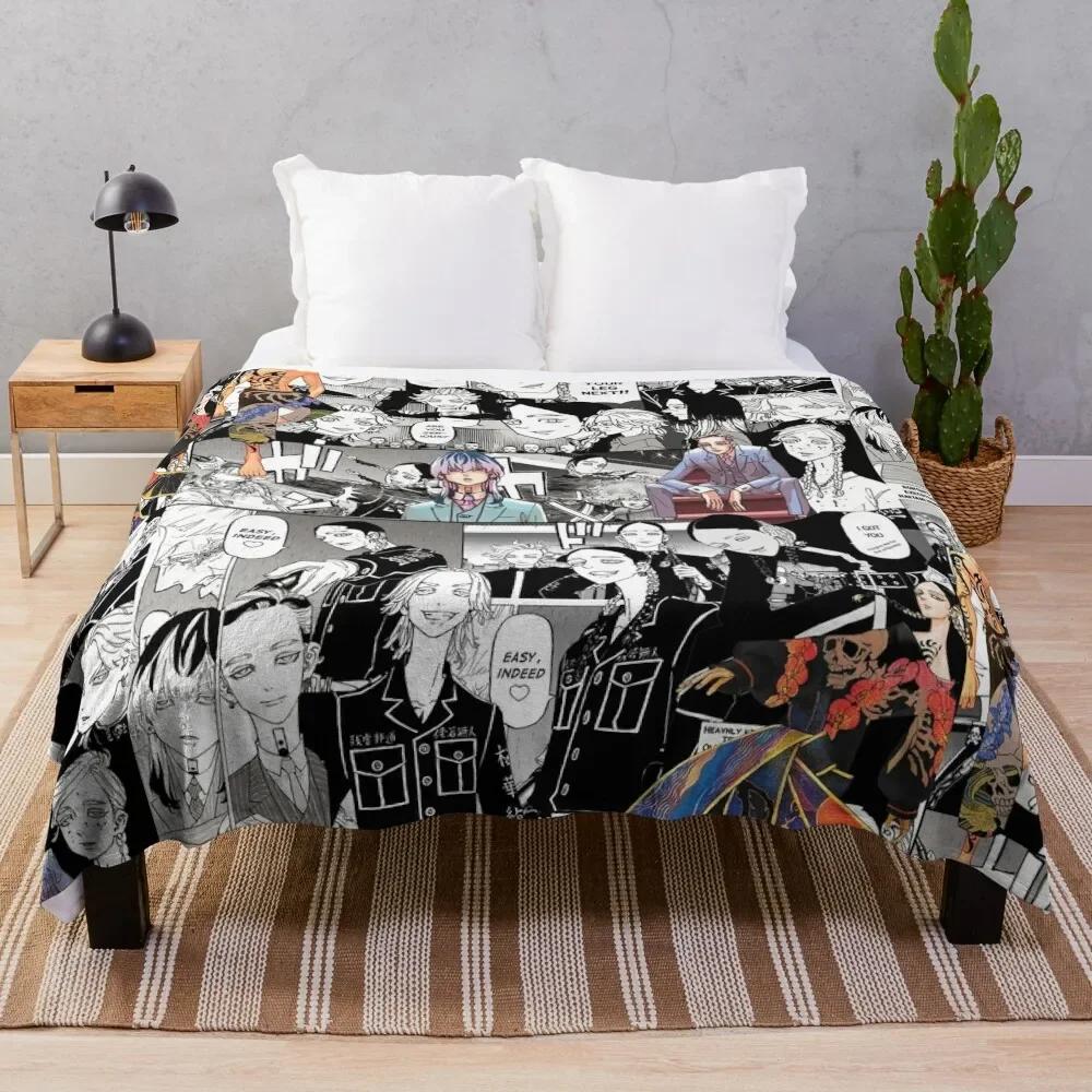 Haitani Brothers (Rindou & Ran) Manga Collage TR Throw Blanket manga Nap Blanket blankets for beds throw blanket 75X95CM