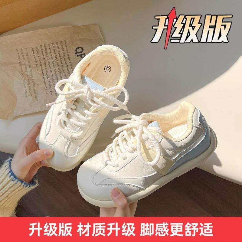 Versatile shoes thick baseplate shoes women's new spring and autumn students retro little white shoes