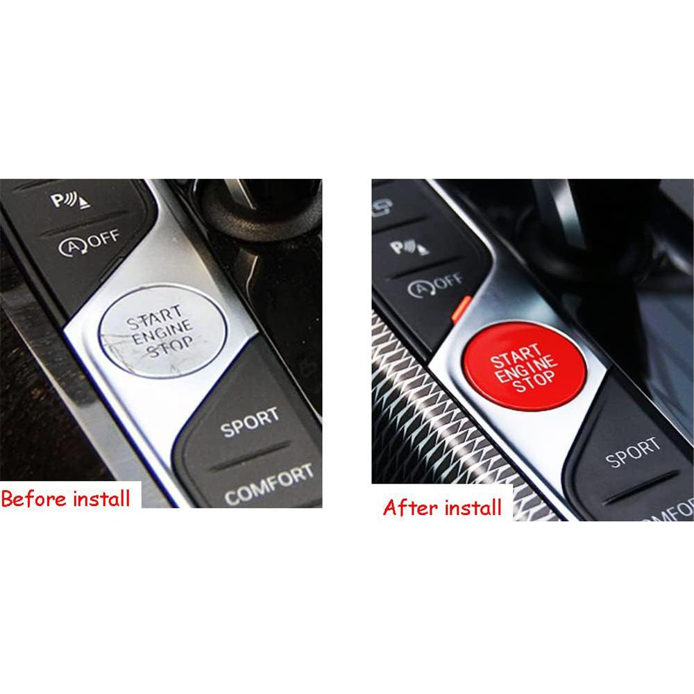 Sports Red Engine Push Start Button For BMW 3 G20 G21 2020-24 4 G22 G23 2021-24