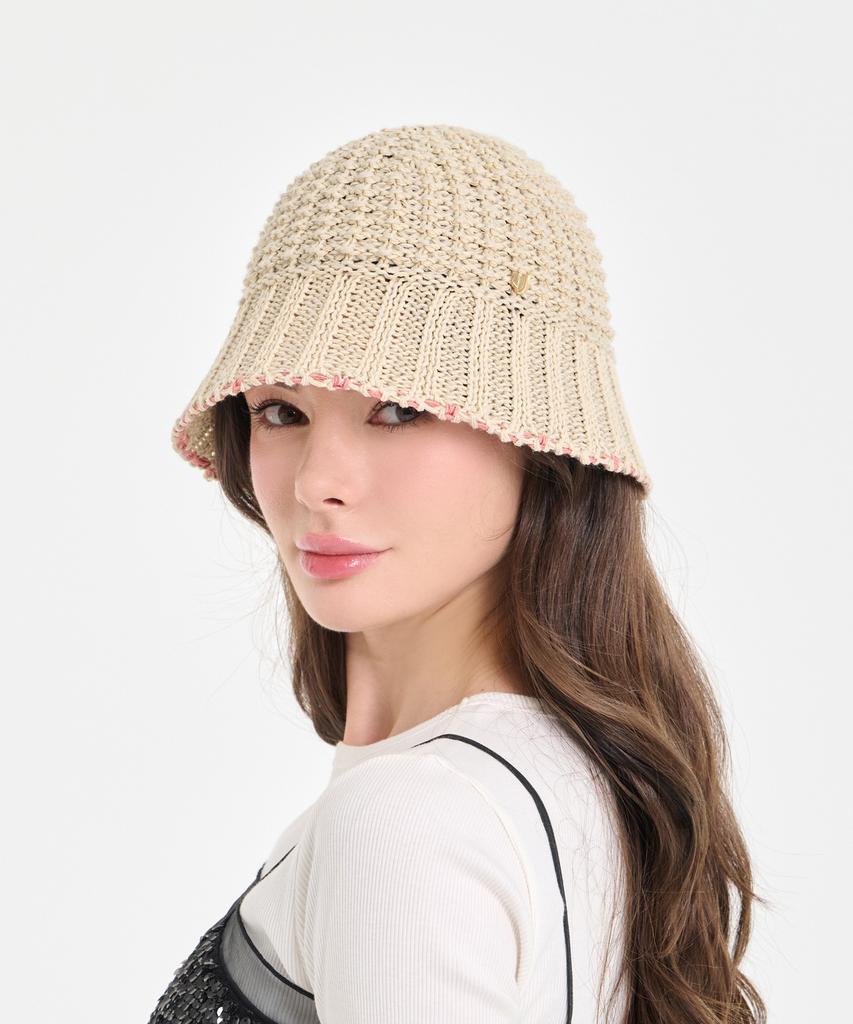 Koipeu Point Knit Bucket Hat Cf091Ht106