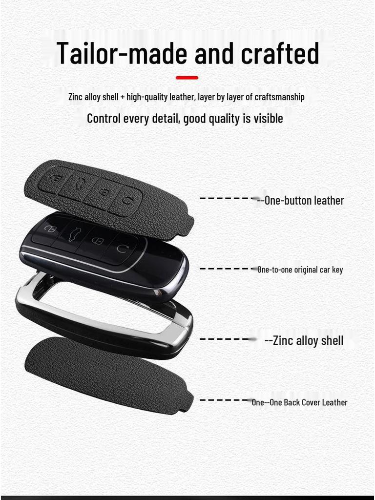 Jaecoo Car Key Cover: 23-Model High-End Metal Protective Case with Buckle