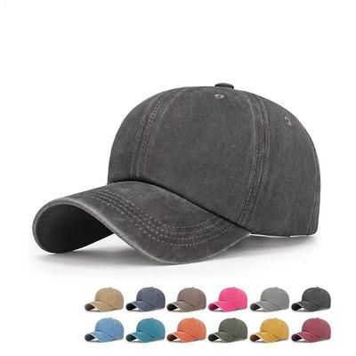 Washed Cotton Men Women SnapbackHat Vintage Hip Hop Caps Solid Color Dad Hat BoneCasquette Outdoor Casual Sport Baseball Cap