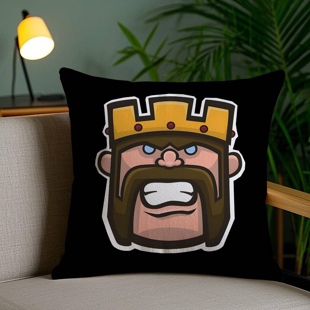Game C-Clash Of C-clans Cute Fighting Pillow Case Sofa And Living Room Decorative Cushion Covers Dust-proof And Mite-proof F