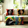 Reggae Singer BBob MMarley Pillow Case Square DoubleSided Sofa Cushion Cover Bedroom Bedside Pillow