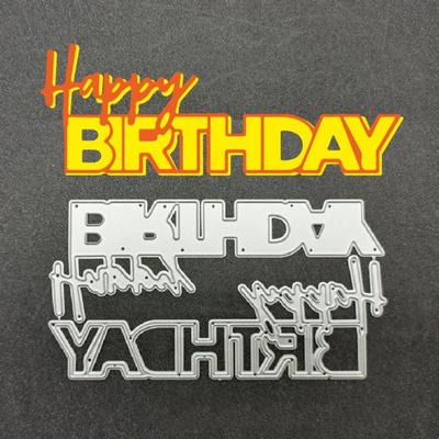 Alles Gute zum Geburtstag Wort Muster Metall Stanzformen Handwerk Prägestempel für Kartenherstellung Dekor Scrapbooking Schablone