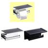 Wall Mounted Paper Holder with Phone Shelf Tissue Roll Dispenser Storage for Hotel