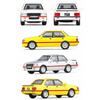 Modelo Miniatura 1/64 Mitsubishi Lancer EX2000 Turbo Coche de Juguete de Aleación Fundición a Presión 1/64 JKM Vehículo Clásico Ruedas Libres Colección Regalo