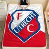 FC Utrecht bedeckte Flanelldecke, weicher Überwurf für Schlafzimmer Sofa, waschbar, Fußballfanartikel, tolles Geschenk.