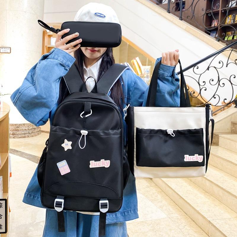 

Новий рюкзак для учнів початкової та середньої школи Багатофункціональний рюкзак великої місткості Милий універсальний шкільний рюкзак у коледж-стилі