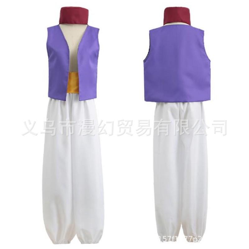 Kostým Princ Aladdin pre dospelých Halloweenska párty Cosplay outfit s vestou, topom, nohavicami, klobúkom a opaskom