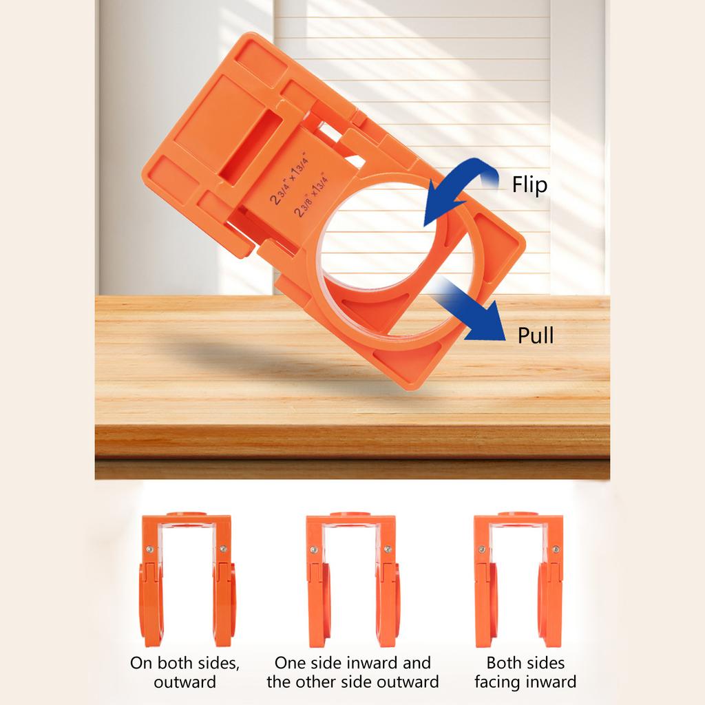 4Pcs Wood Door Lock Installation Set Including Hole Drilling Template for Quick Setups Common Lock Size