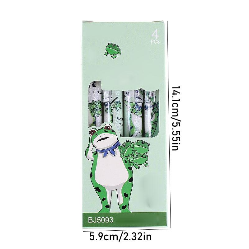 16Pcs Cute Cartoon Frog Neutral Pen Funny Pressing Pens Lovely Panda Smoothly Writing Pens School Student Stationery Supplies