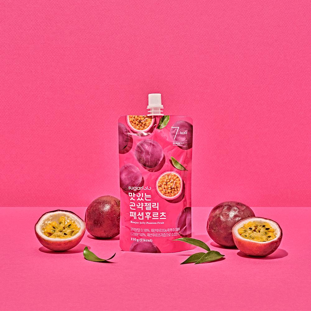 Sugarloro Konjac Jelly Passion Fruit 1 Box (150g x 10 Packs)