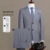 Hengyuanxiang Men's Linen Blend Professional Suit Set