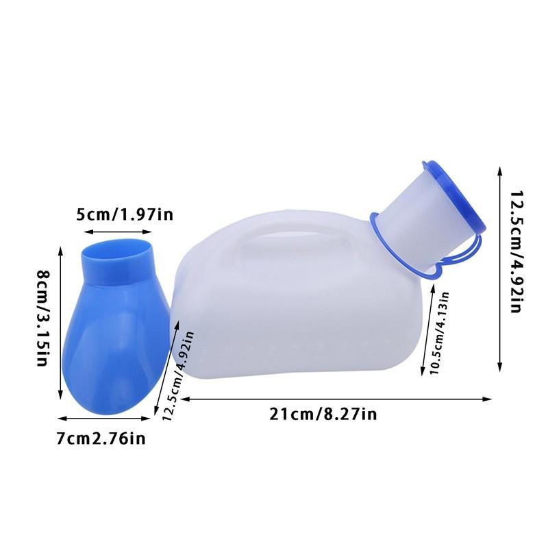 1000 ML Of Portable Emergency Urinal With Handle, Men And Women Travel Available Mobile Toilets