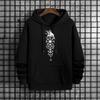 Vintages Raven Print Mens Trendy Hoodies 2025 Urban Streetwear Fashion Hip Hop Hooded Sweatshirt Male Casual Street Style Hoody