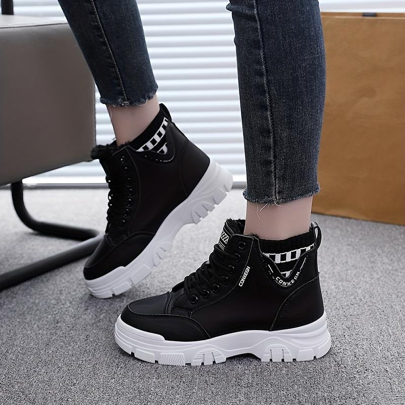 Winter New Fashionable Trends, Versatile Casual Style, Lace-Up Warm And Thickened Outdoor Sports Snow Boots for Women
