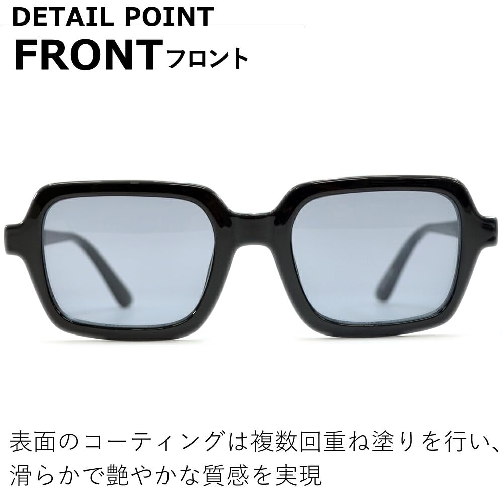 Sunglasses for Men and UV Fashion Square Thick Tinted Lenses [MERRY PLEASURE] Women, Protection, Glasses, Shape, Frame, (Lightly Tinted)