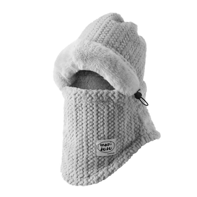 Cold scarf integrated plush hat men's and women's autumn and winter ear protection thickened cycling warm windproof ear protection hat wholesale