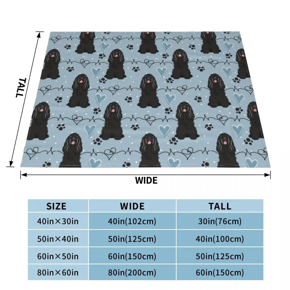 Love Black Cocker Spaniel Throw Blanket heavy to sleep Beach Blankets 100X150CM